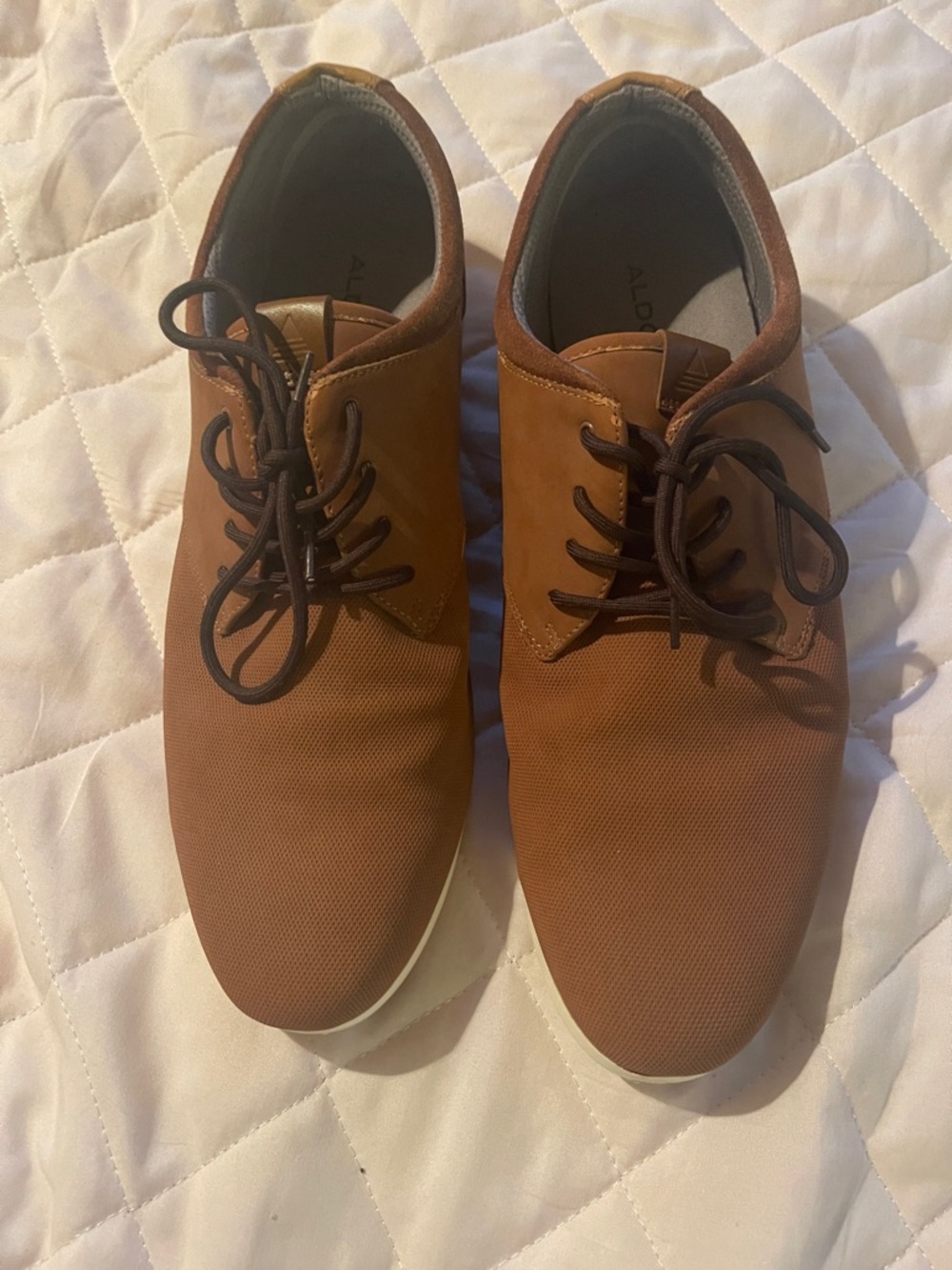 Aldo Men's Brown Suede Lace-Up Oxfords - Size 14